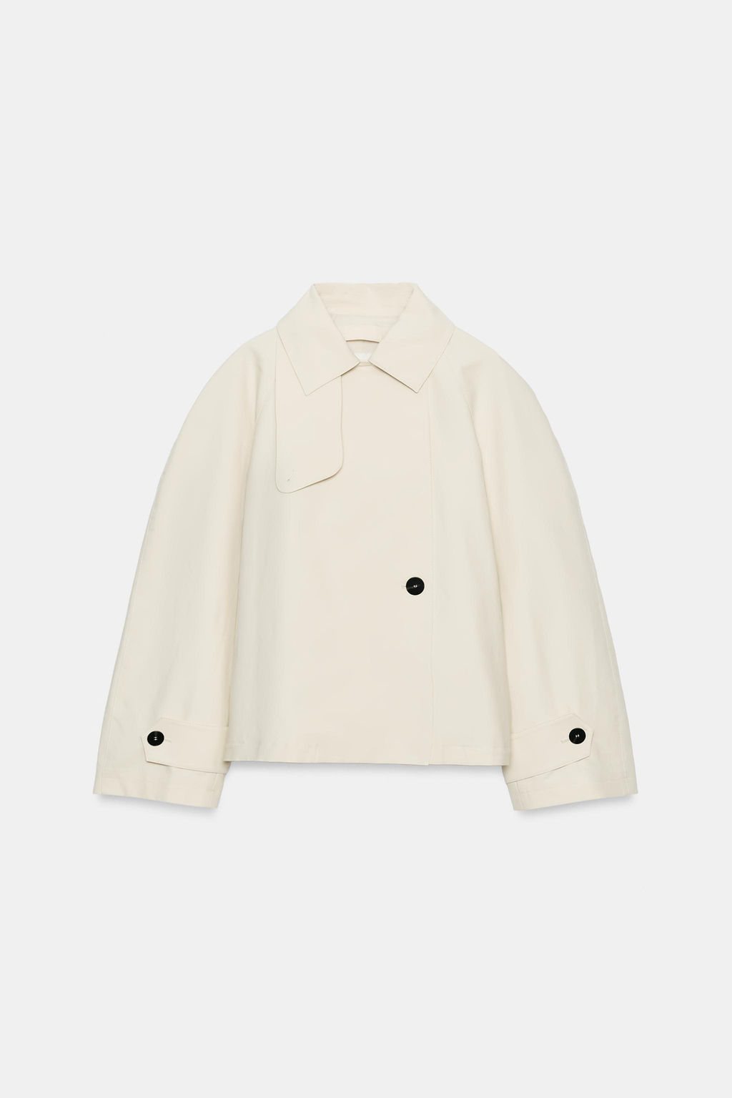 TRENCH CORTO ZW COLLECTION / Hueso - Zara фото 9