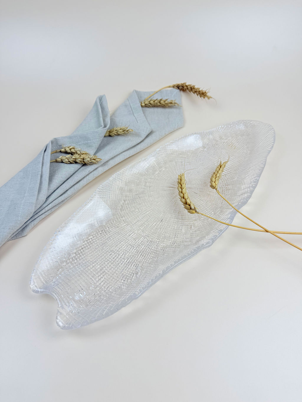 Блюдо овальное 42*16 см прозрачное IVV ( реплика) OLS-8239.1