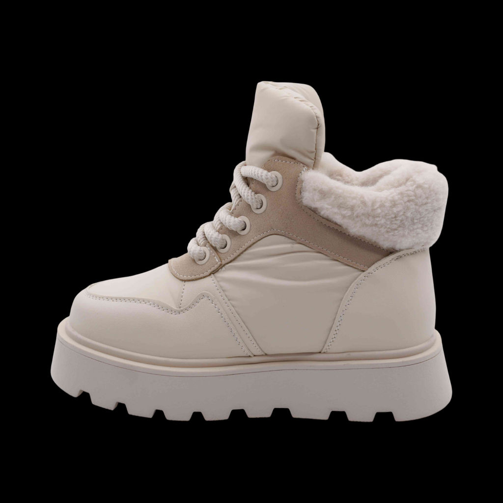 Ботинки на меху Q830-3 бежевые