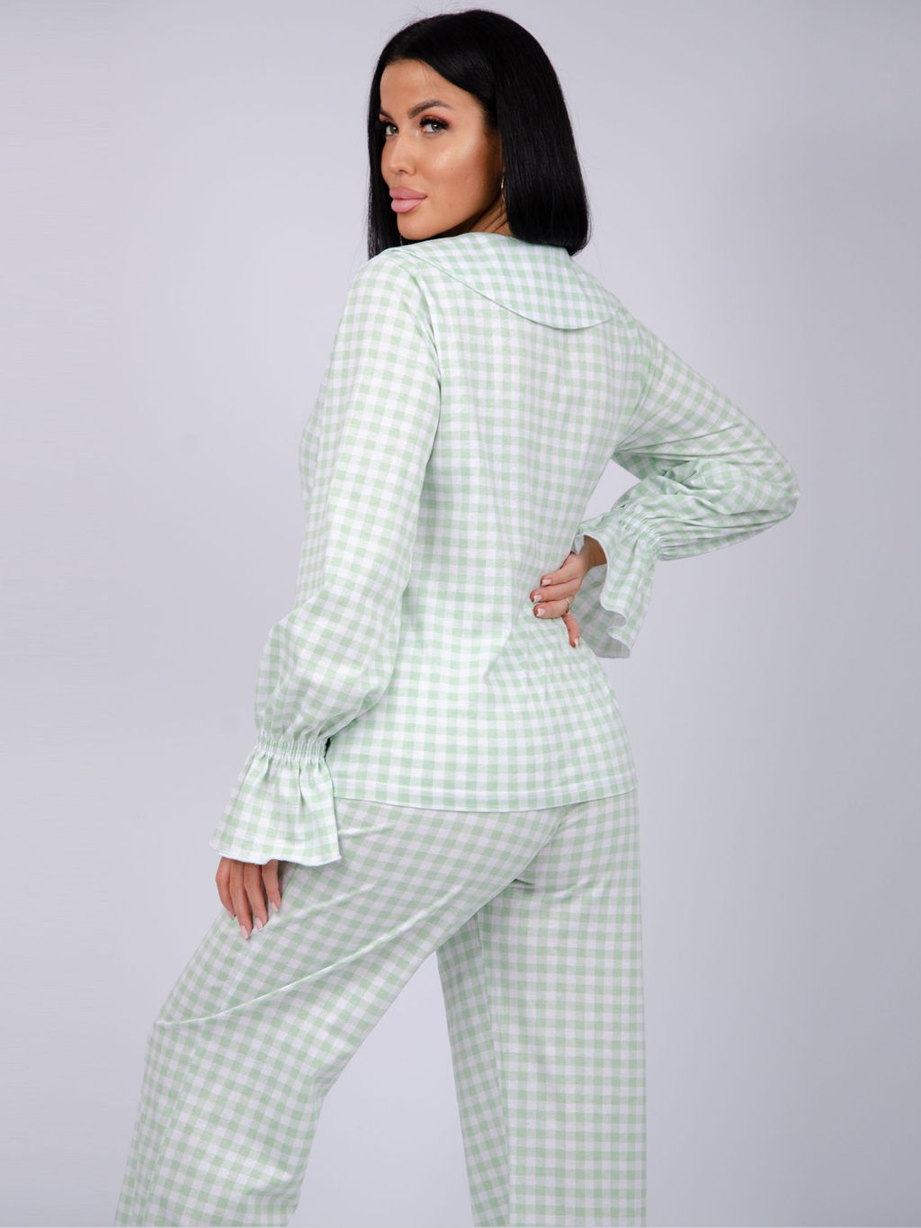 Пижама "Алези 2" зелёная, трикотаж