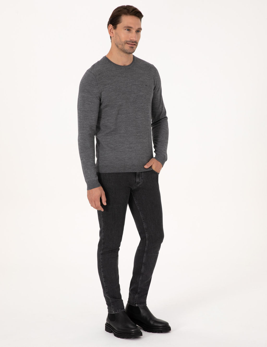 F_me Slim Fit Basic Kazak - Cacharel фото 4