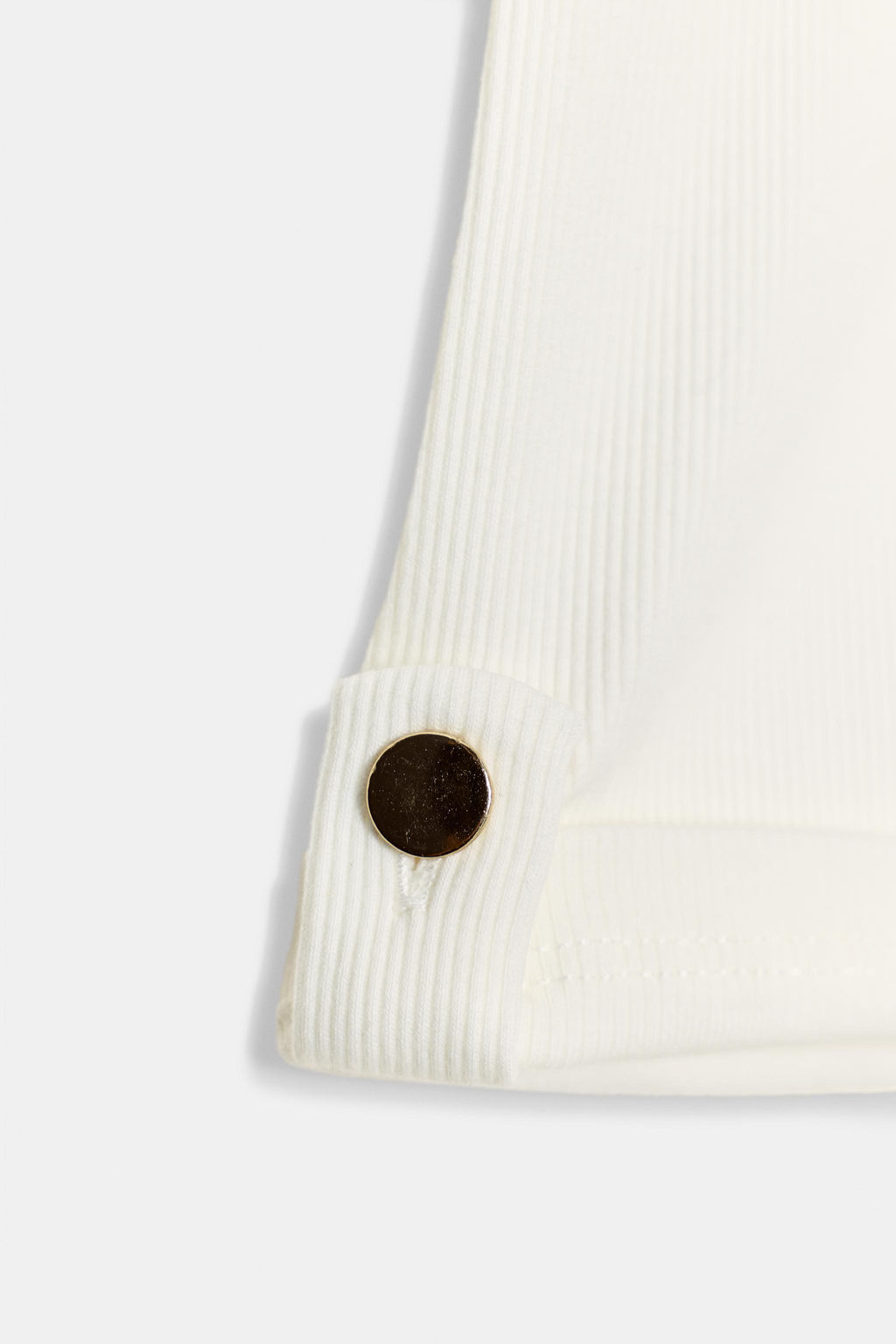 RIBBED T-SHIRT WITH BUTTON - Zara фото 7