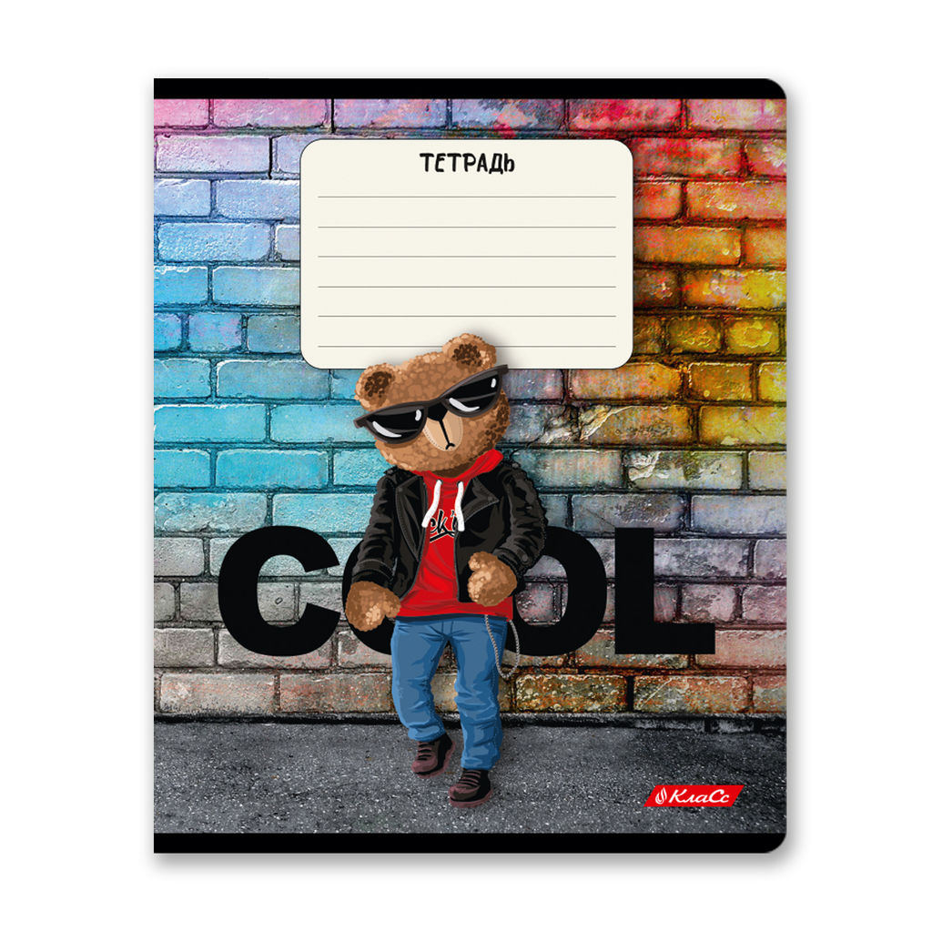 Светоч 18ТЕТк-003 Тетрадь ученическая школьная, выборочный лак, A5 18 л. на скобе 65 г/кв.м , белизна 100 % 20 шт. клетка 000711 Миша хип-хоп  фото 5