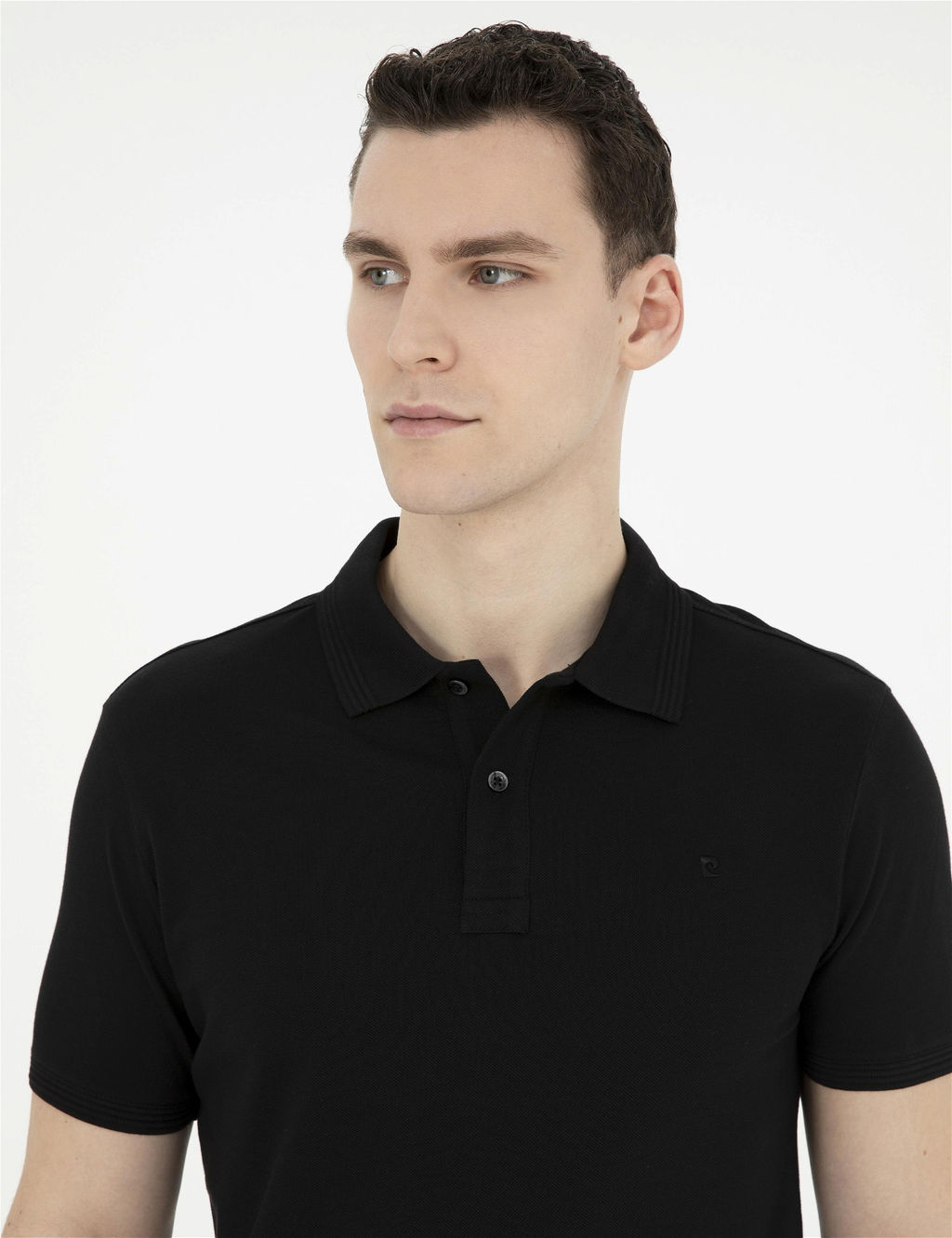 Siyah Slim Fit Basic Ti__rt