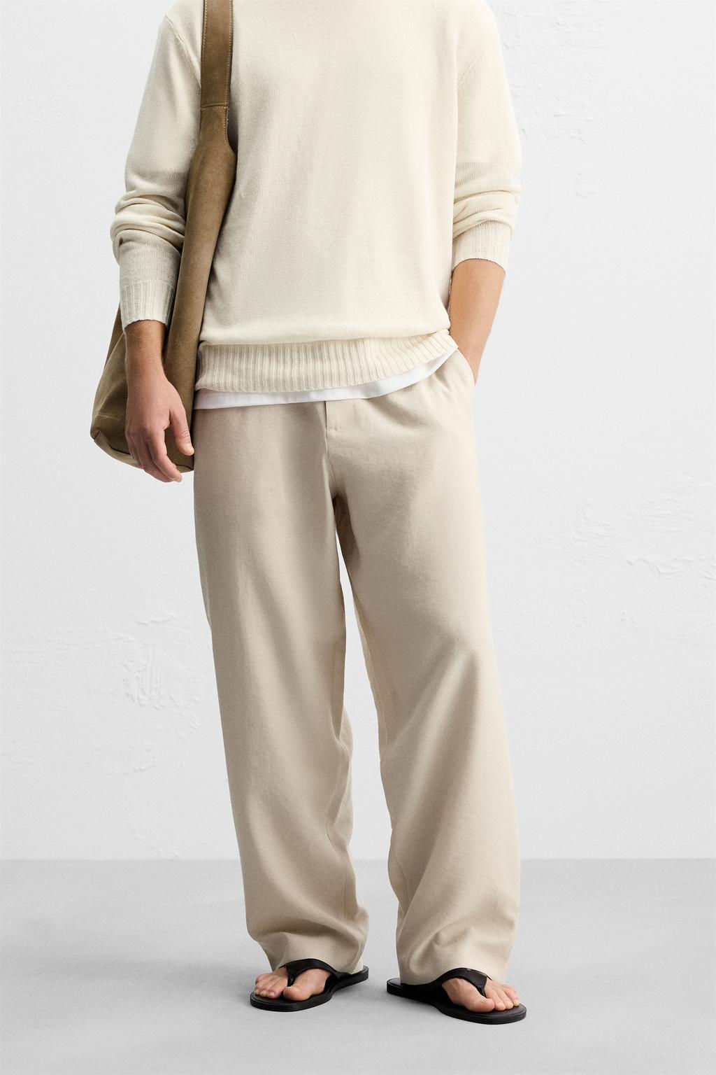 LYOCELL BLEND TROUSERS - Zara фото 10
