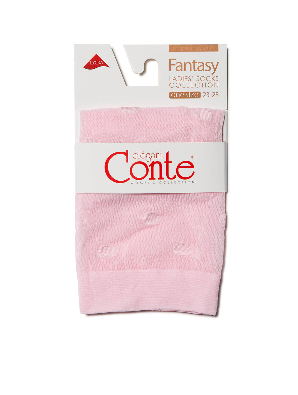 Цена за 2 пары. Носки Классические CONTE Носки в горошек FANTASY 20 light pink - Conte elegant фото 5