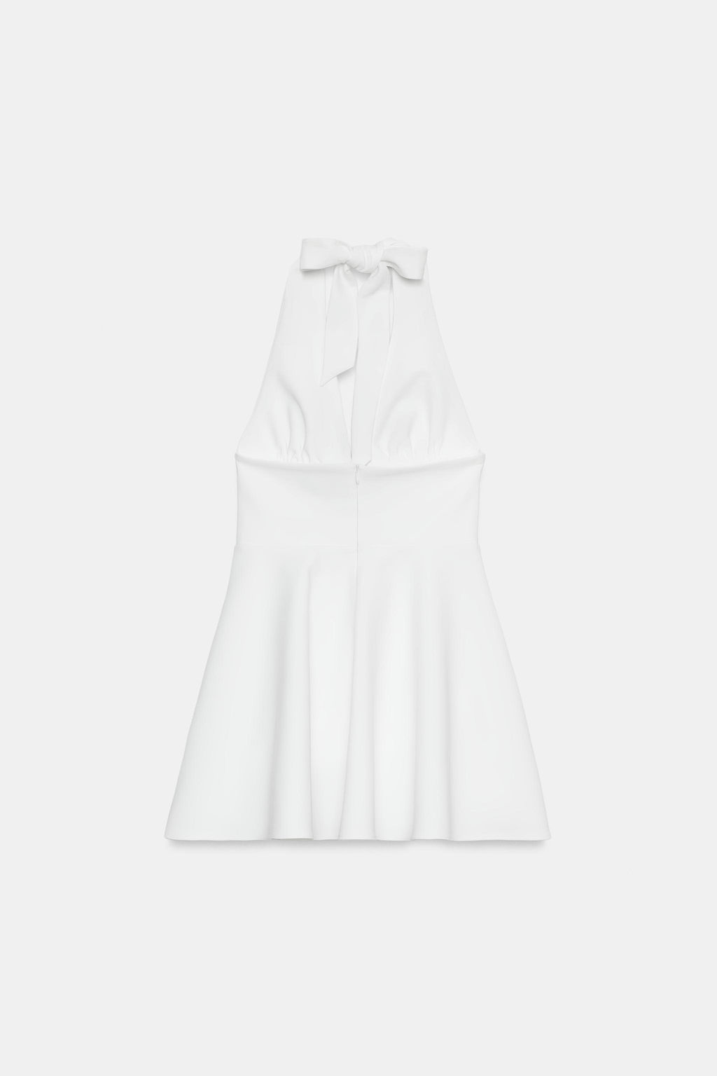VESTIDO HALTER FALDA CAPA / Blanco - Zara фото 7
