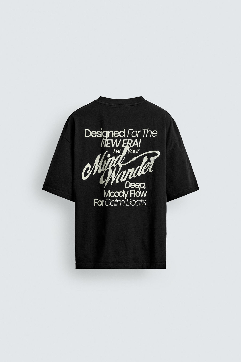 SUDADERA MANGA CORTA TEXTOS ESTAMPADOS / Negro - Zara фото 9