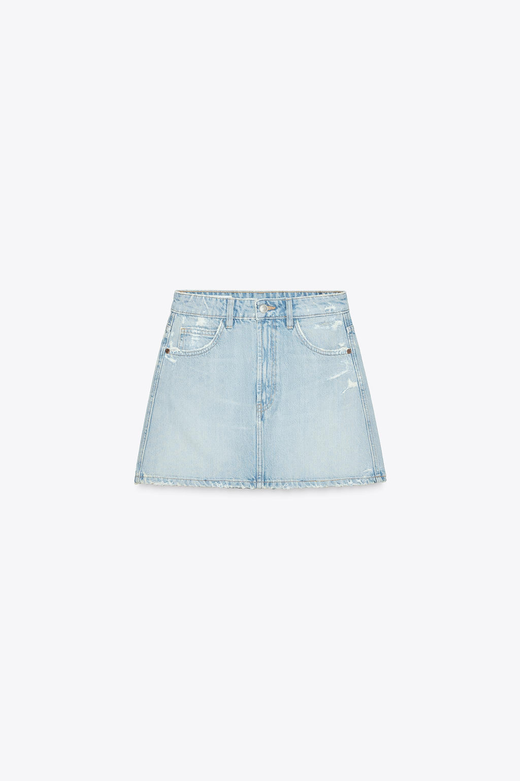 RIPPED TRF DENIM SKIRT - Zara фото 13