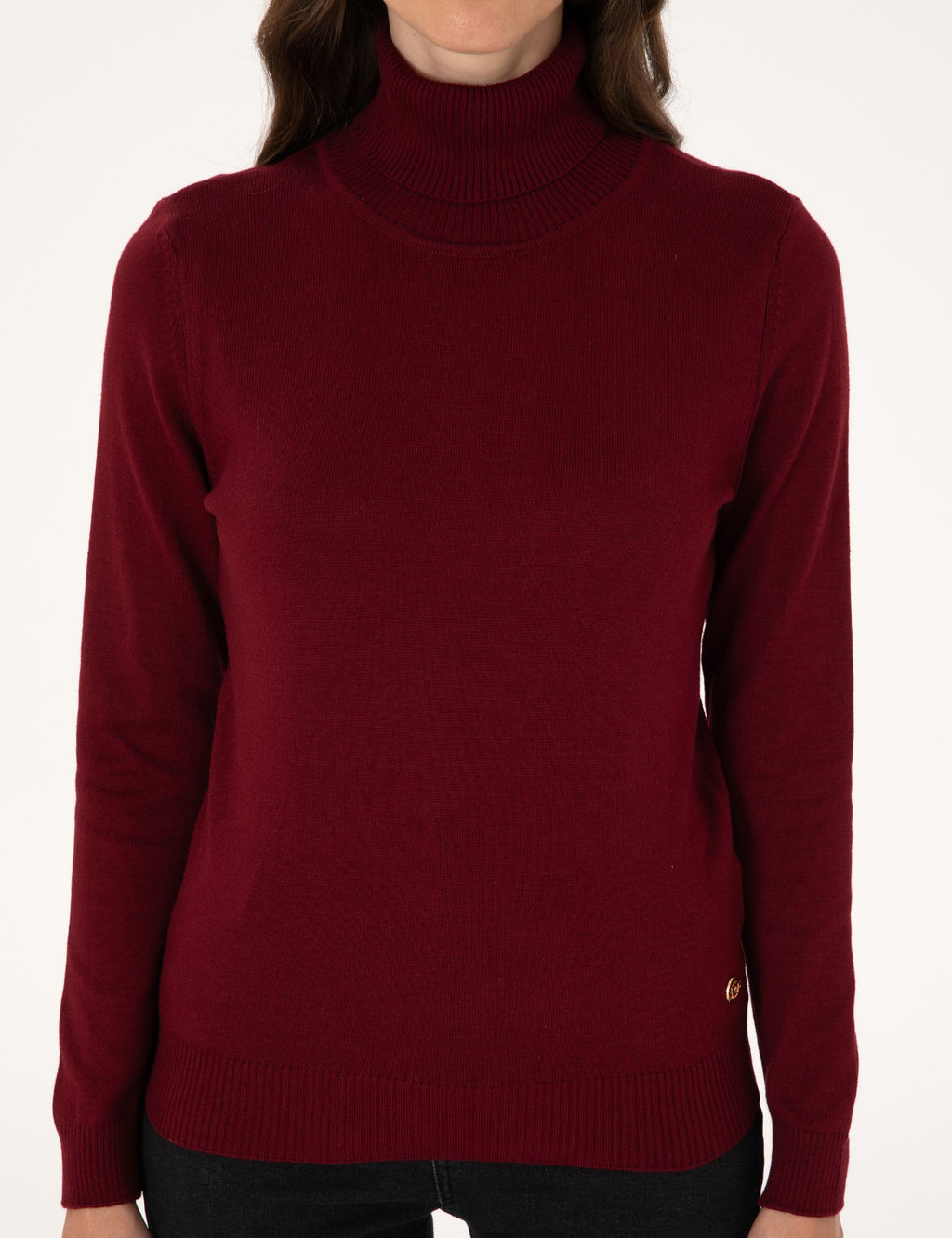 Vi_ne Slim Fit Bal_k__ Yaka Basic Kazak