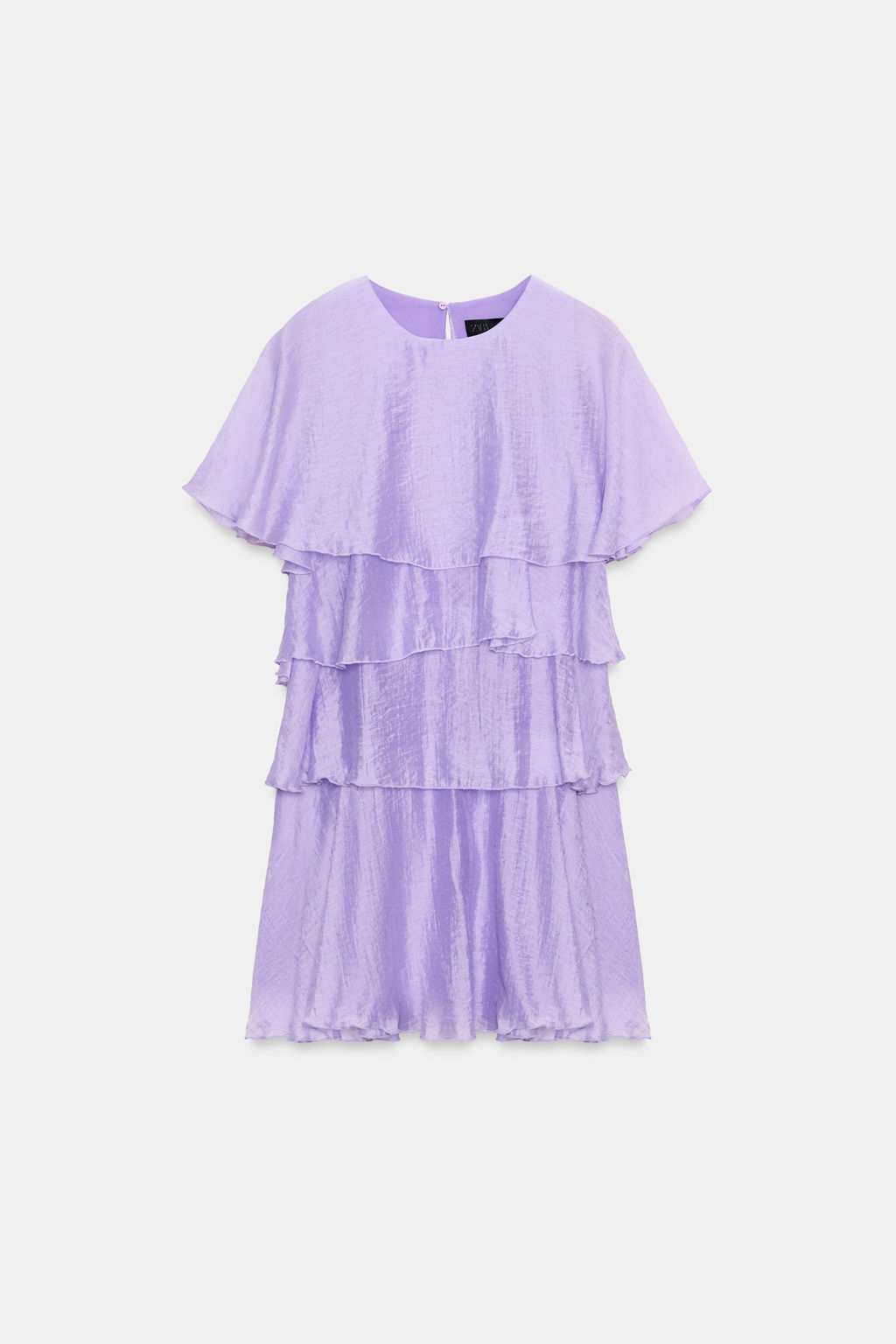 VESTIDO MINI VOLANTES / Lila claro - Zara фото 7