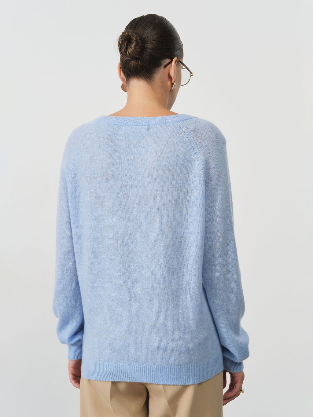 Джемпер кашемировый 1105 голубой