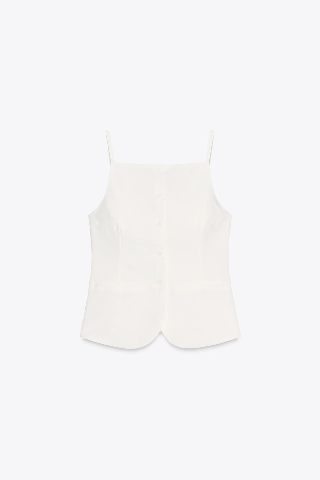 BUTTONED WAISTCOAT TOP - Zara фото 14