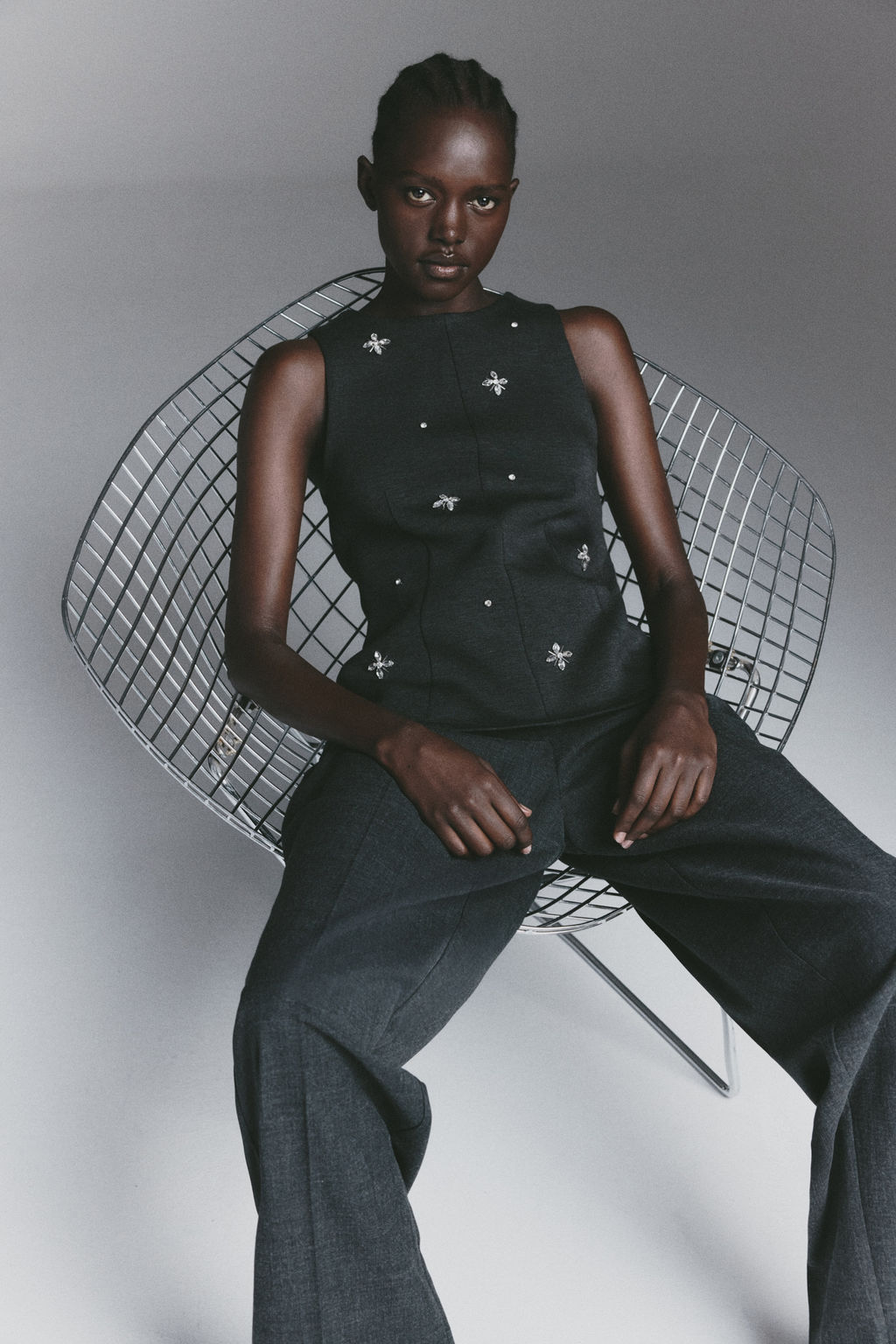 Top efecto neopreno con detalles decorativos - H&m фото 2