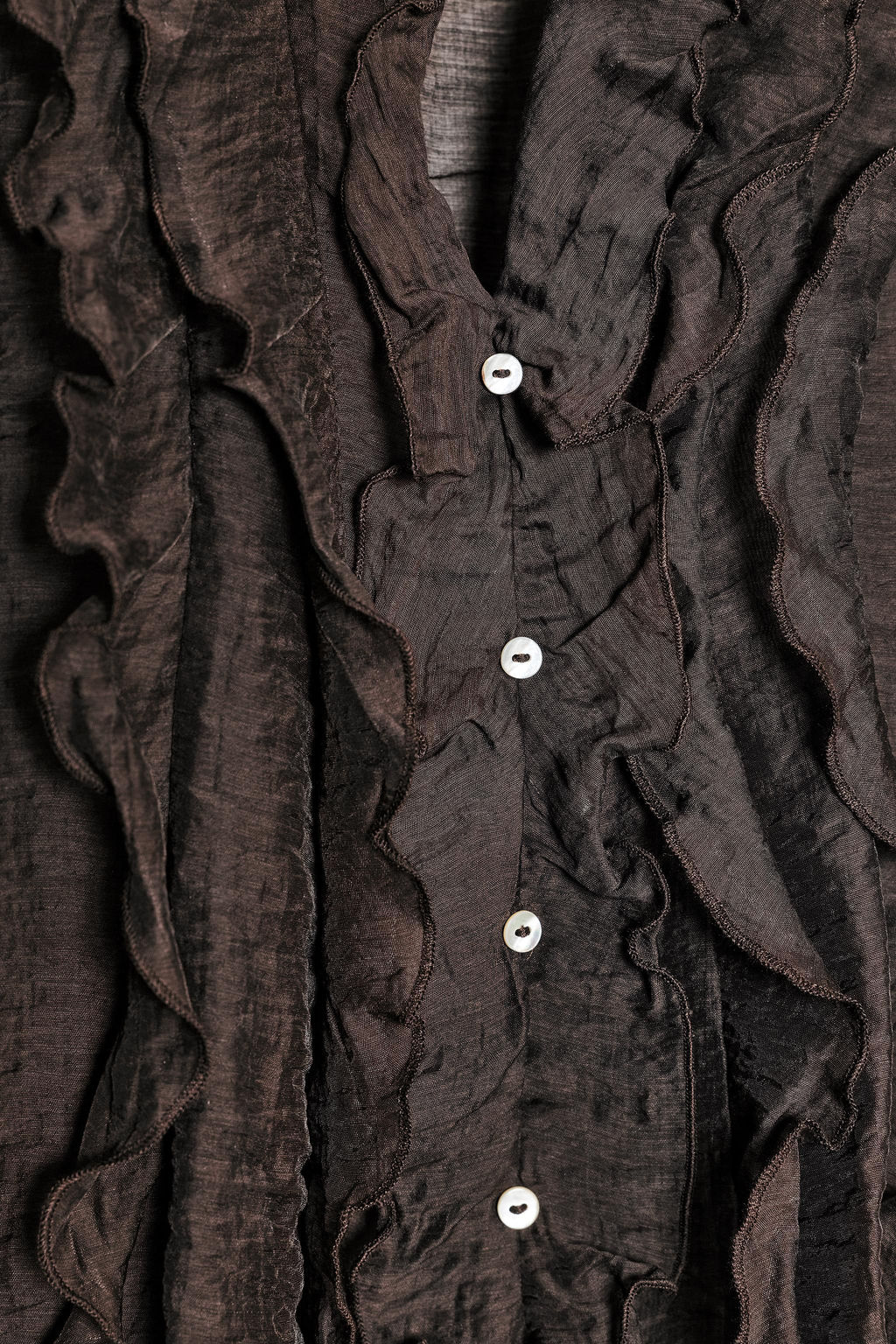 SEMI-SHEER RUFFLED TOP - Zara фото 8