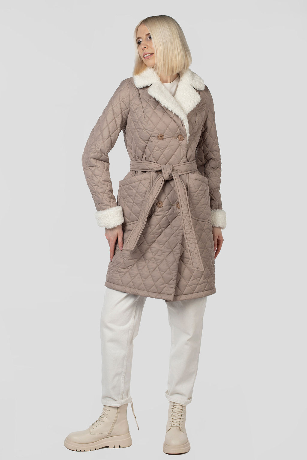 Пальто женское демисезонное (пояс) - Империя пальто фото 4