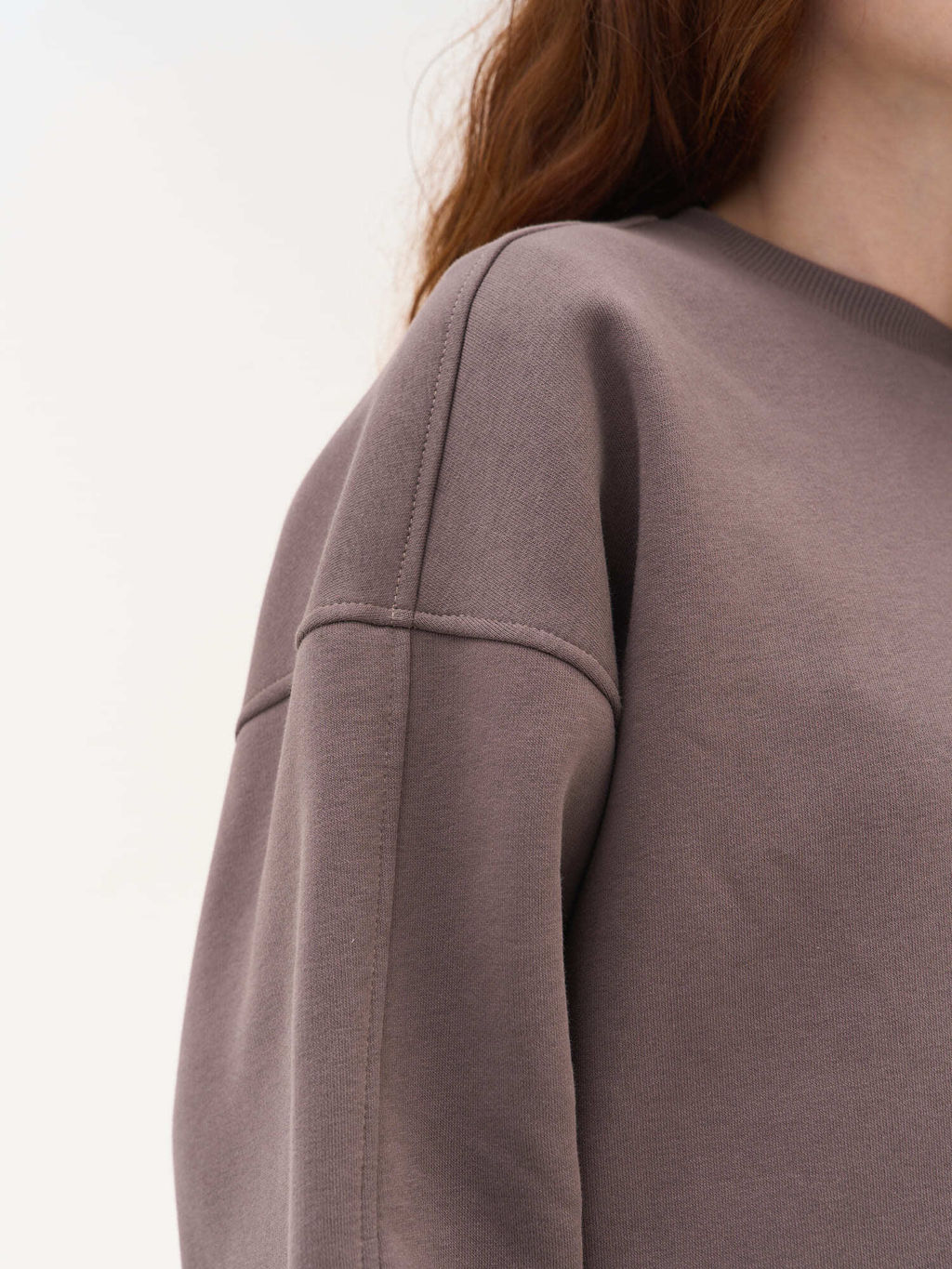 Свитшот "Темный шоколад" женский утепленный