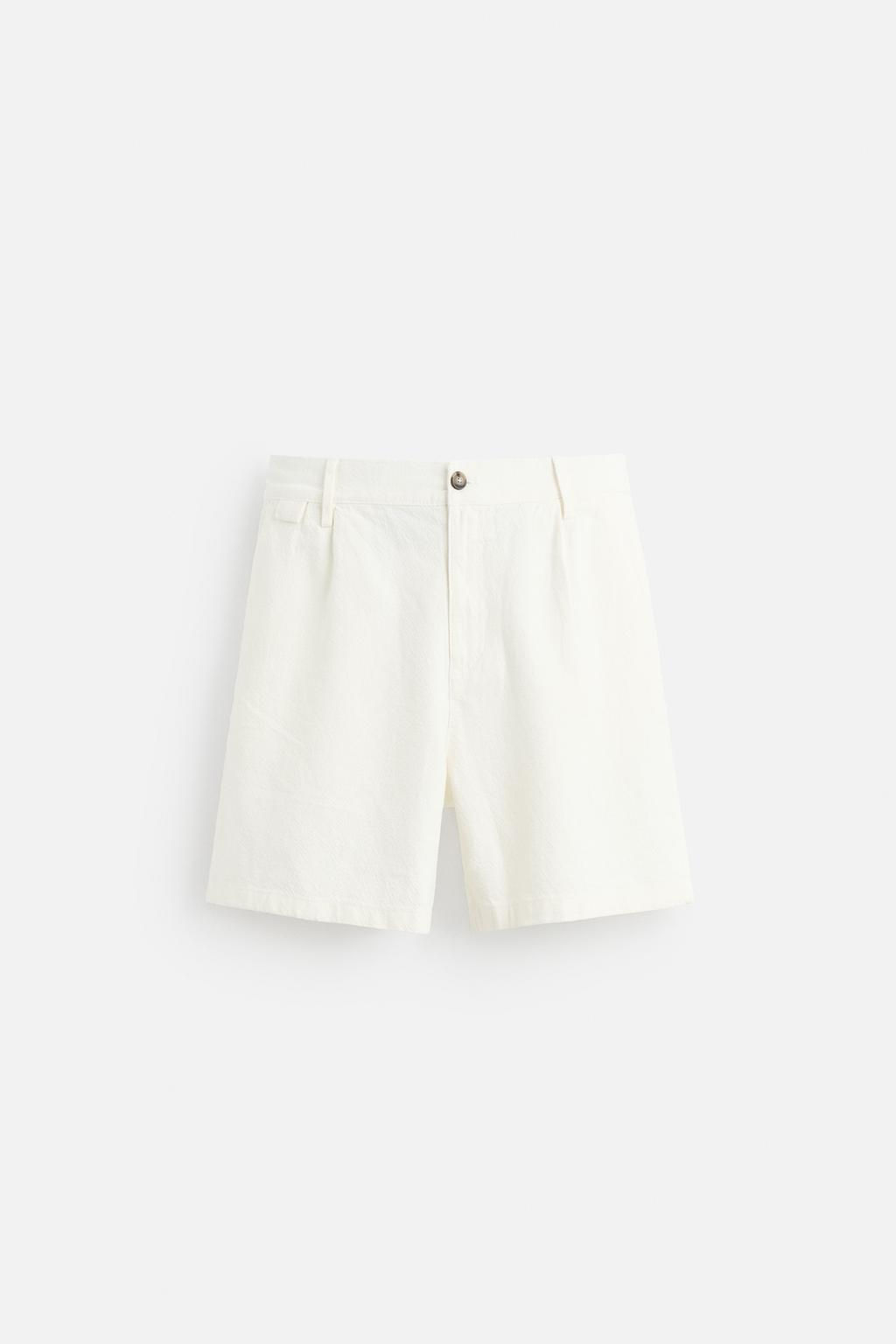 LINEN/COTTON BERMUDA SHORTS - Zara фото 6
