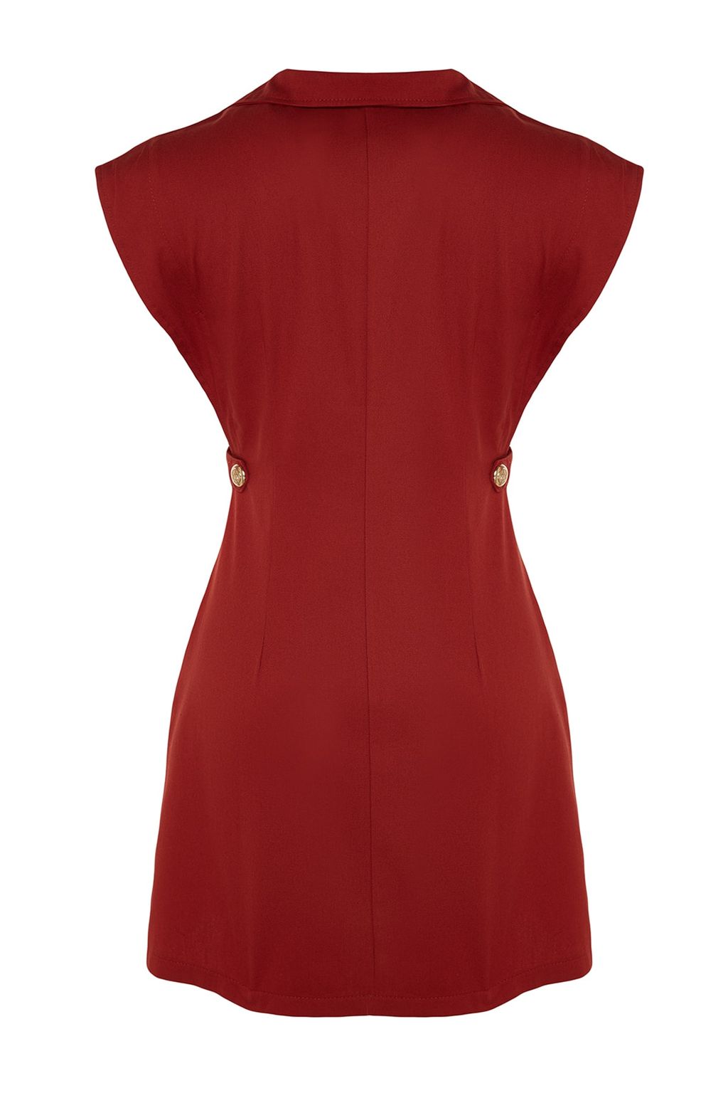 TRENDYOLMILLA Ekru Dugme Detayl? Gabardin Mini Dokuma Gomlek Elbise TWOSS22EL2970 фото 19