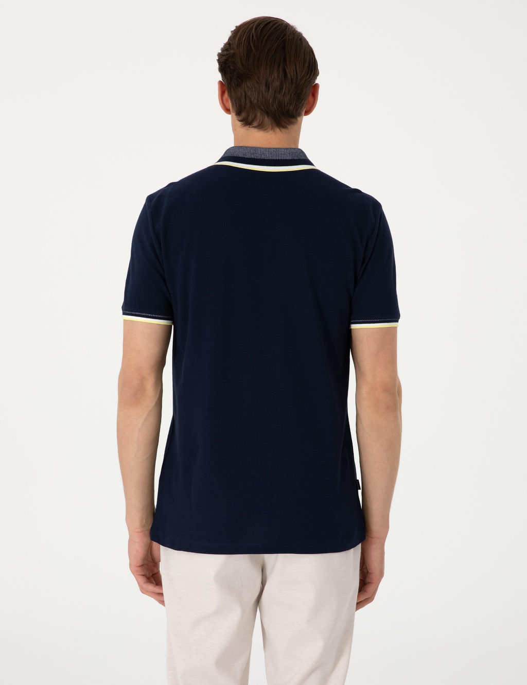 Lacivert Slim Fit Polo Yaka Ti__rt - Pierre cardin фото 5
