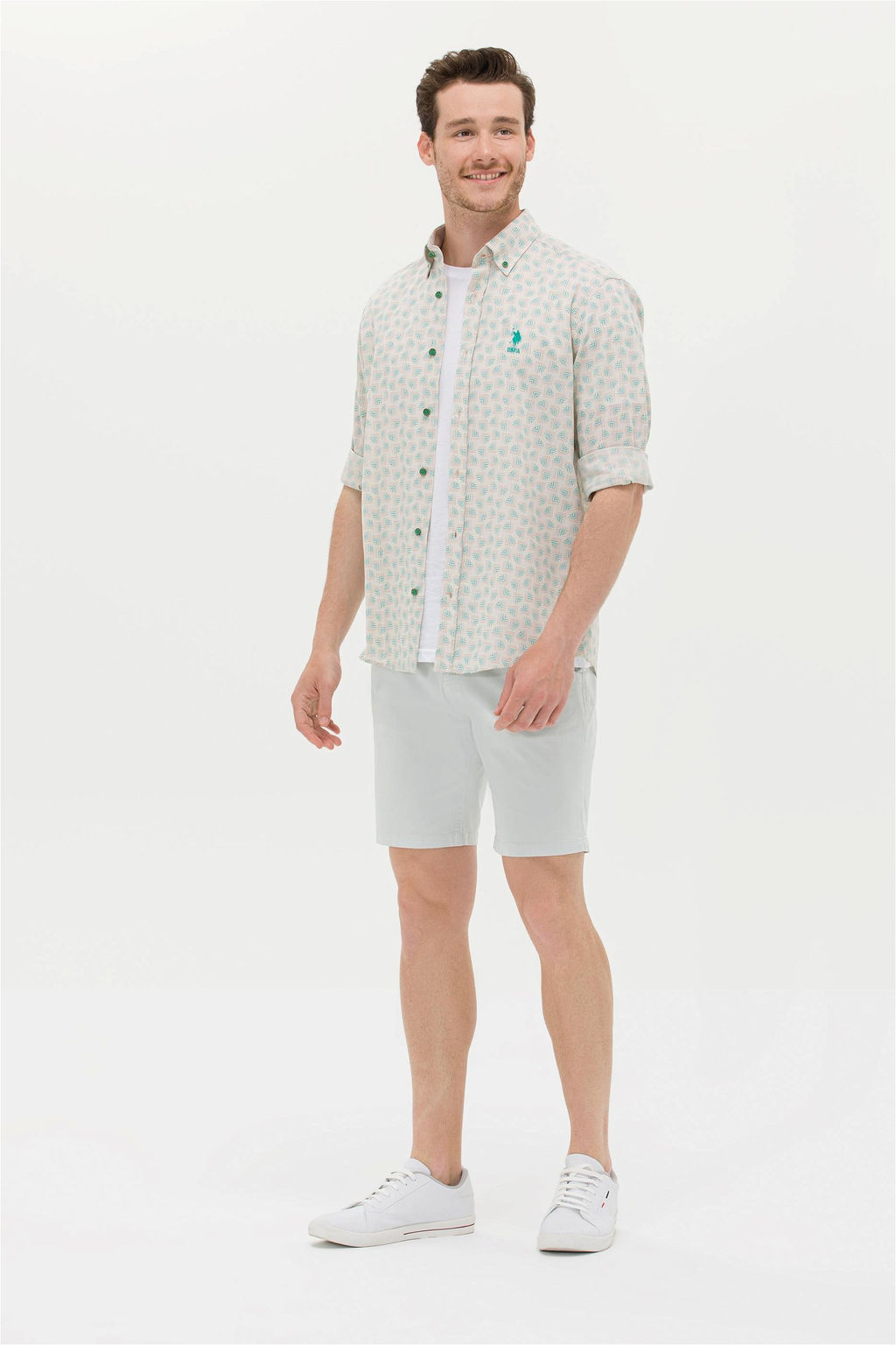 U. S. Polo Assn Мужские тканые шорты цвета морской волны - U.s. polo assn фото 10