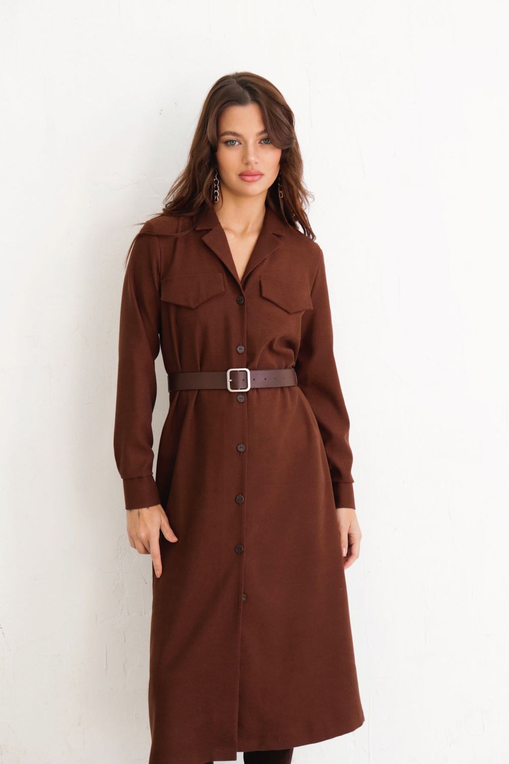 Платье-рубашка с английским воротником - Martichelli фото 197