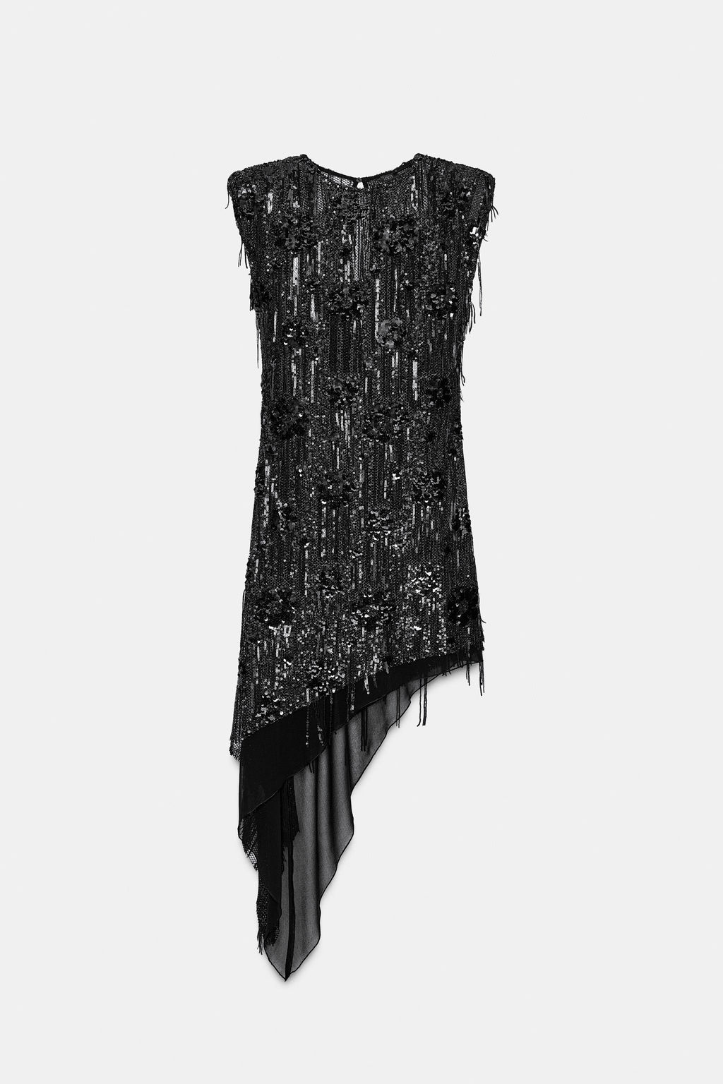 ASYMMETRIC SEQUIN MINI DRESS - Zara фото 8