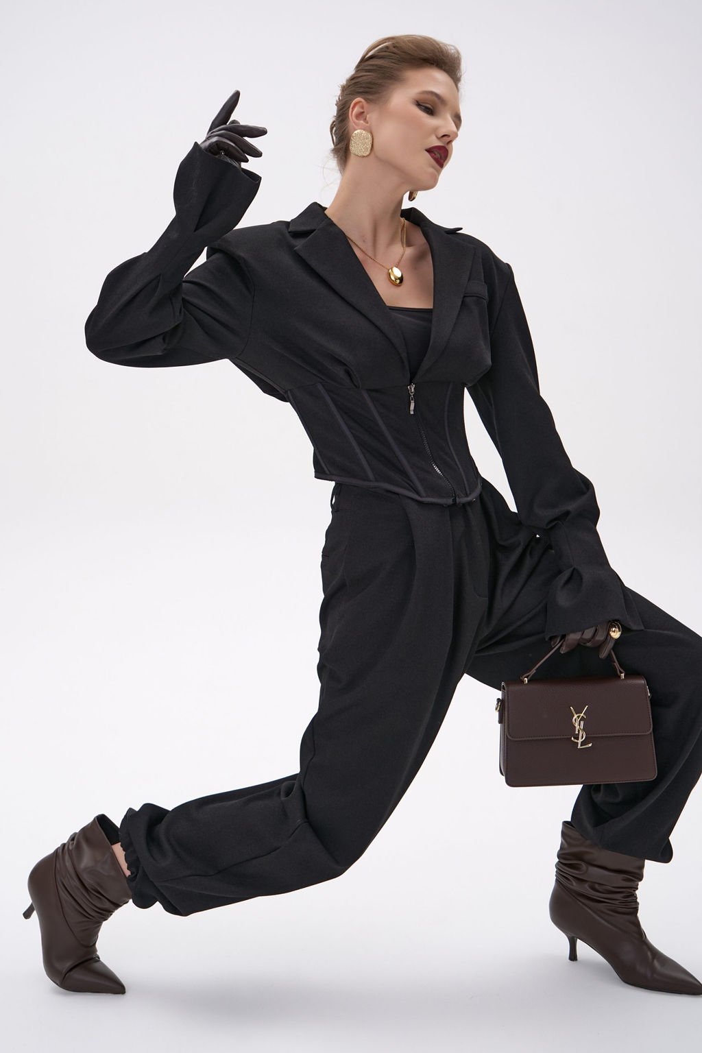 Пиджак  корсет Джуди (чёрный) - Эльза фото 32