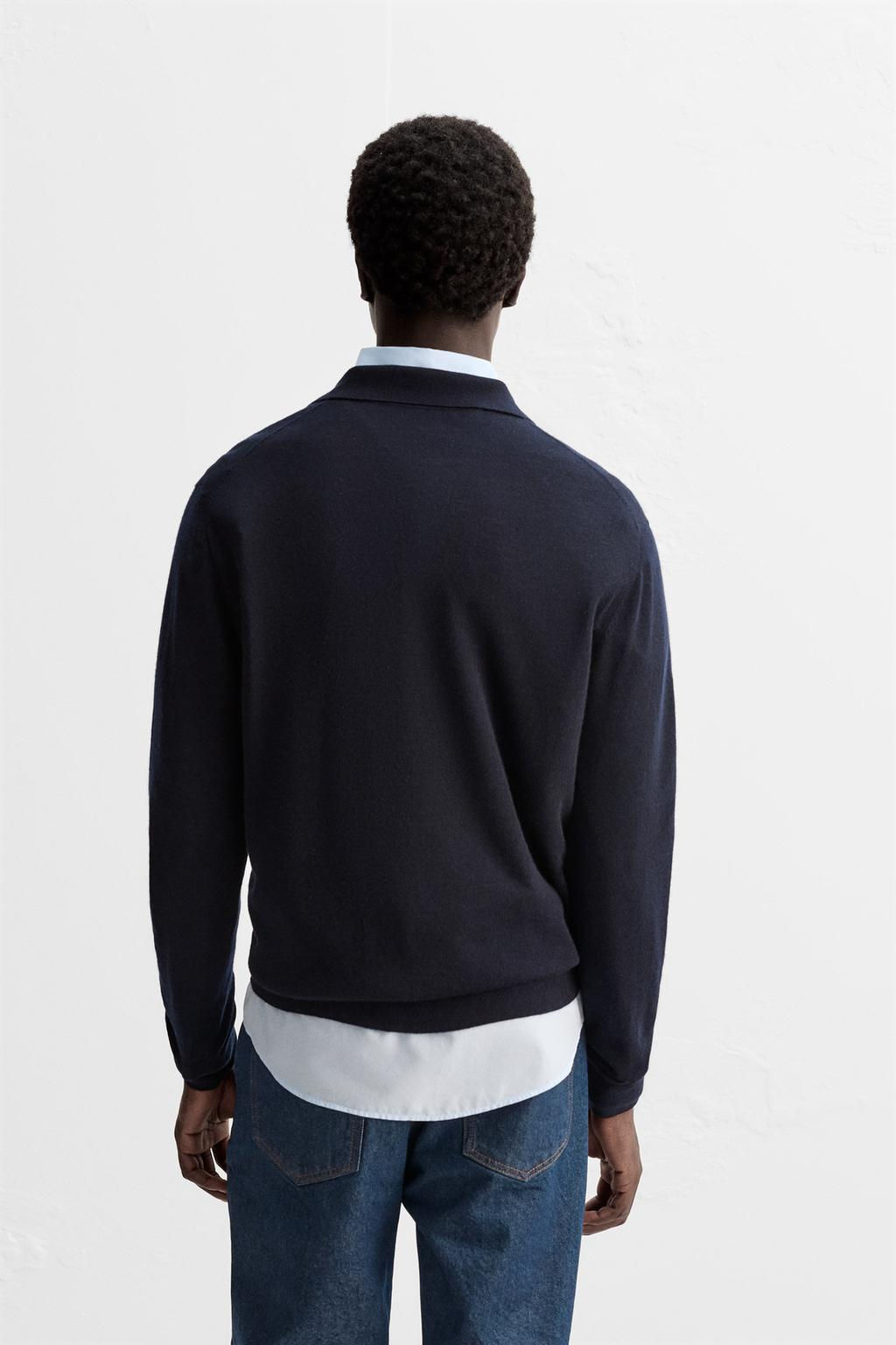 LIGHTWEIGHT WOOL AND CASHMERE KNIT POLO SHIRT - Zara фото 3