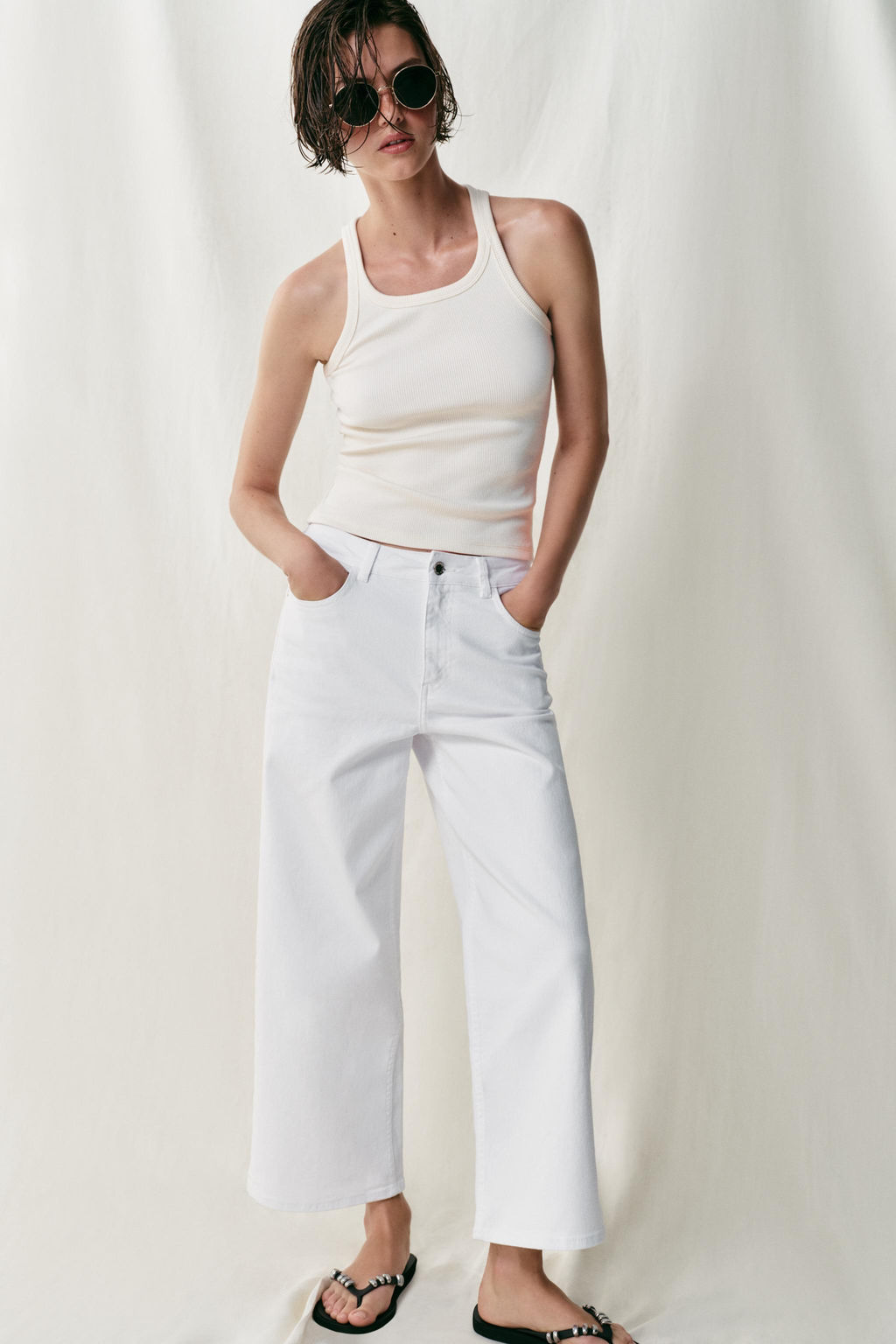 JEANS Z1975 CULOTTE TIRO ALTO COMFORT / Blanco