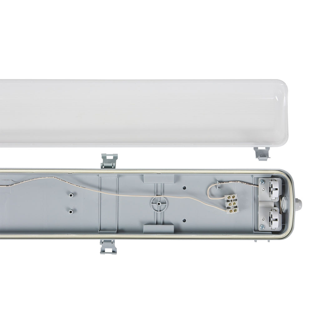 ULO-C41A T8x2/L128 IP65 WHITE Светильник линейный накладной. Без ламп. Цоколь G13, под лампы Т8 (2х20Вт). TM Uniel