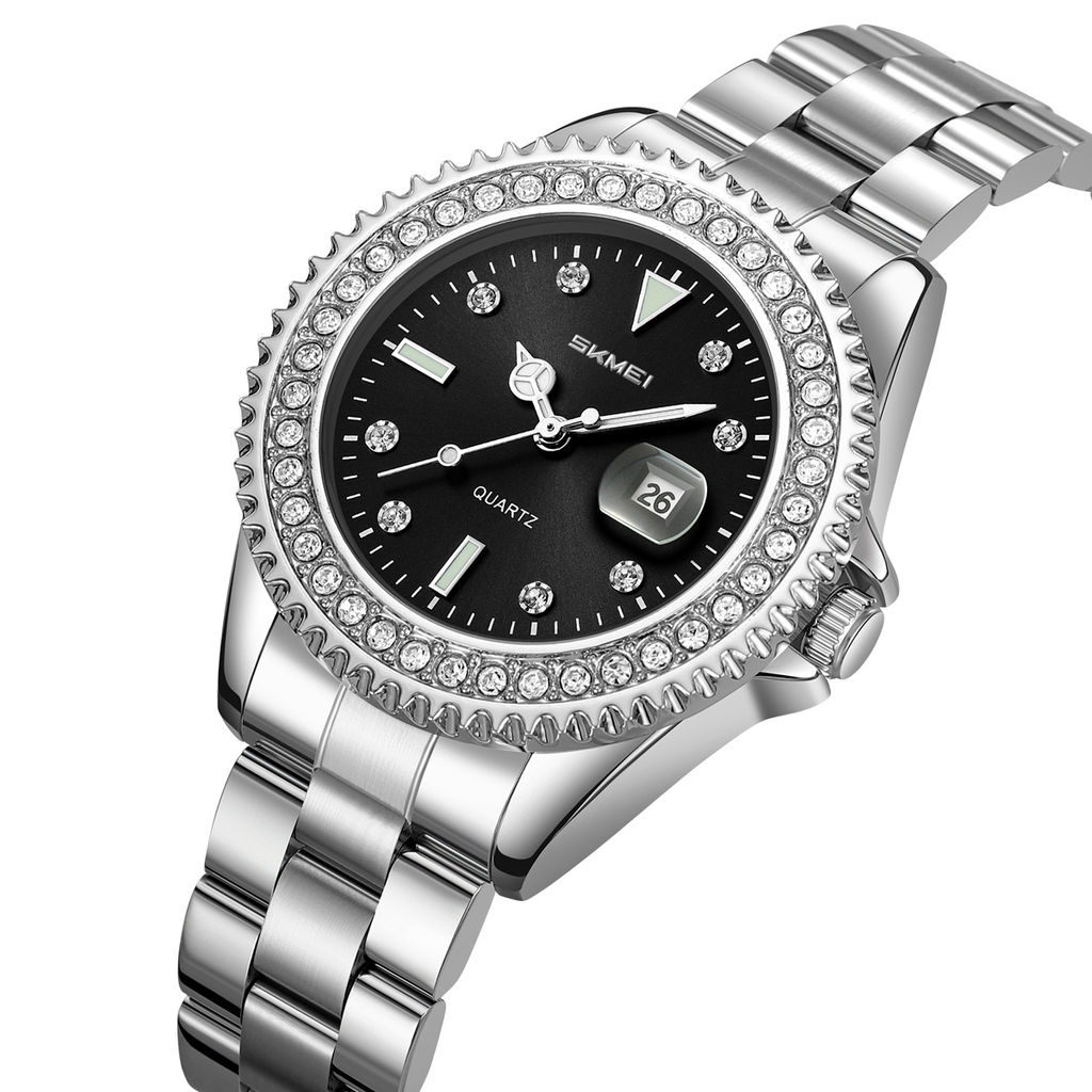 Часы наручные Skmei женские кварцевые 9416silver-black