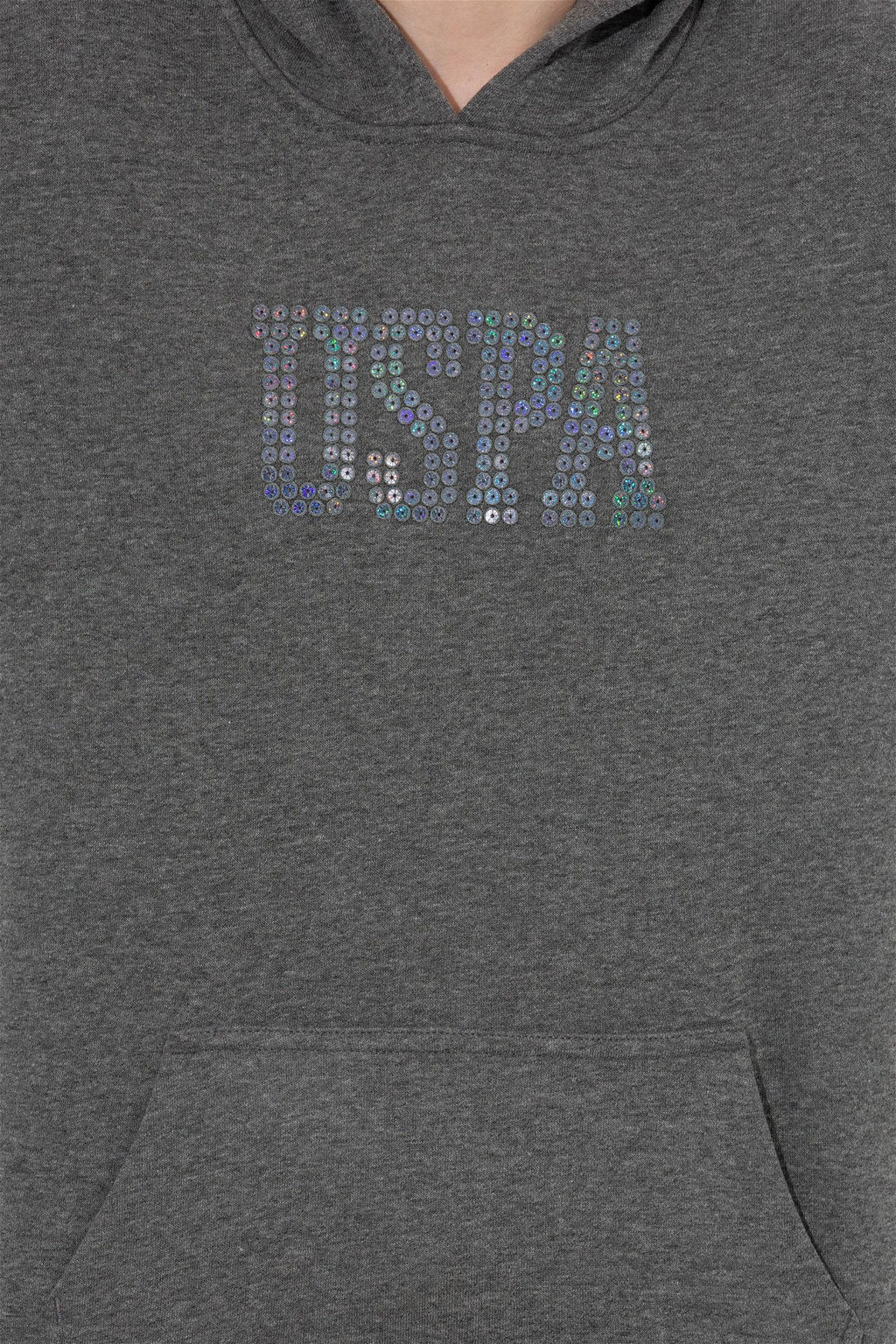 Женский базовый свитшот антрацитового меланжа Неожиданная скидка в корзине - U.s. polo assn фото 6