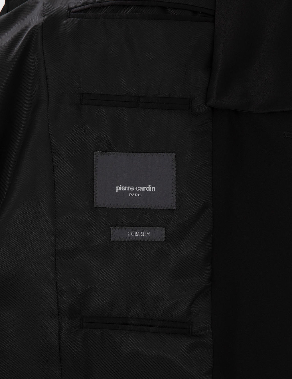 Смокинг Pierre Cardin Ex Slim Fit с жилетом черный