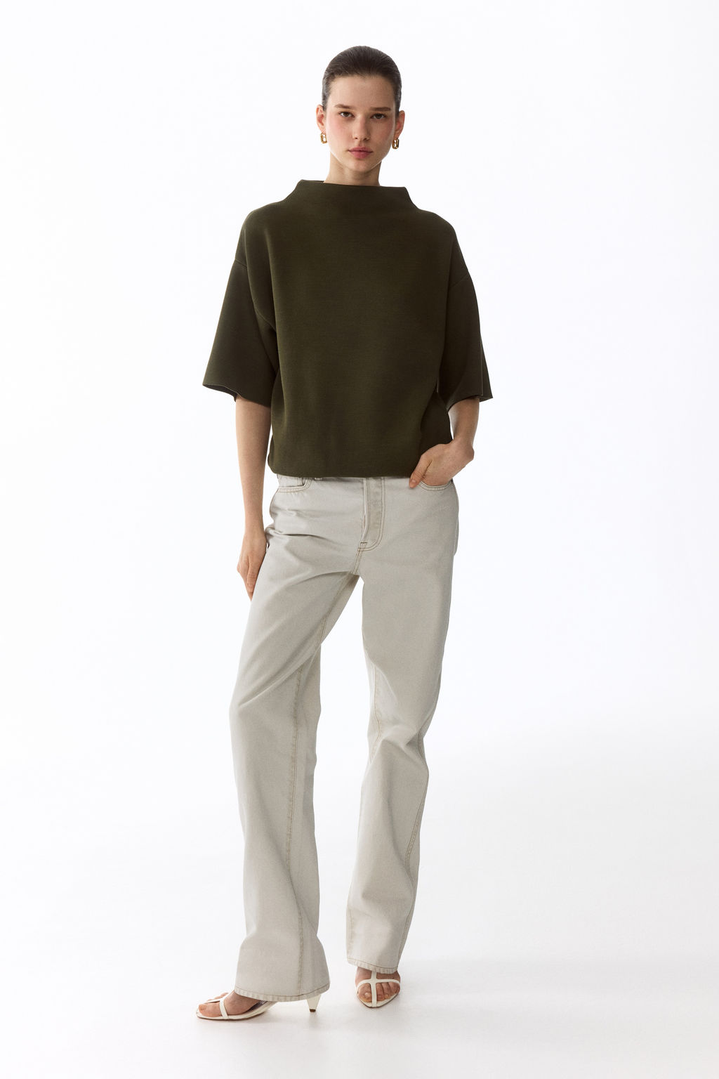 Top de punto con cuello perkins - H&m фото 6