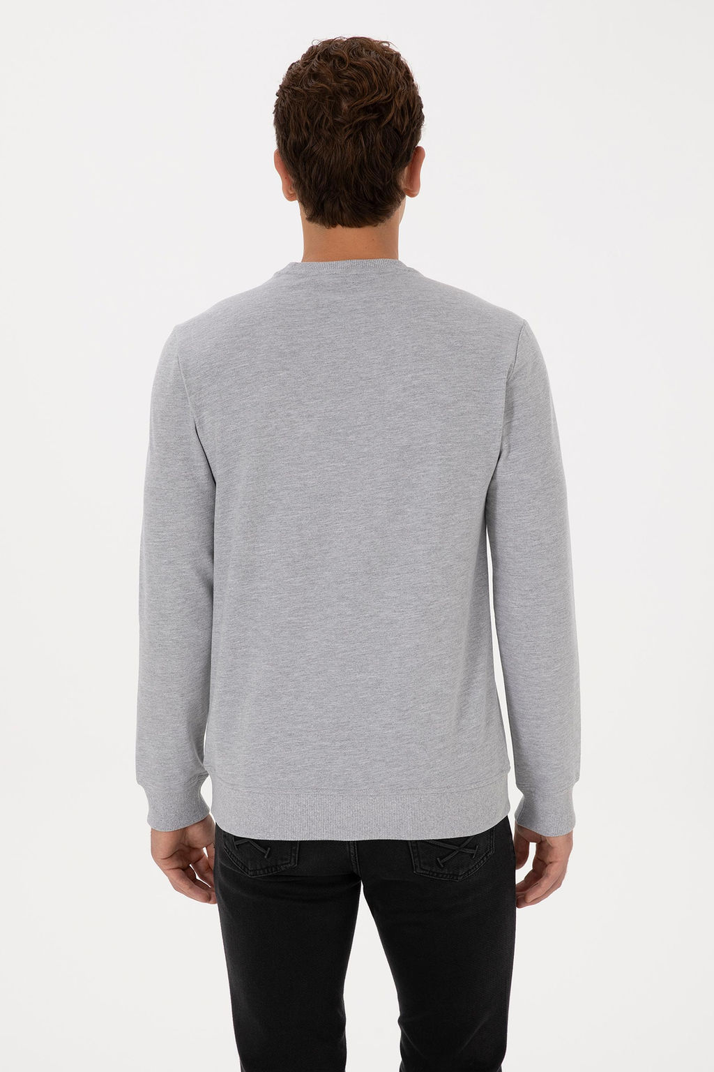 Erkek Gri Melanj Sweatshirt - U.s. polo assn фото 5