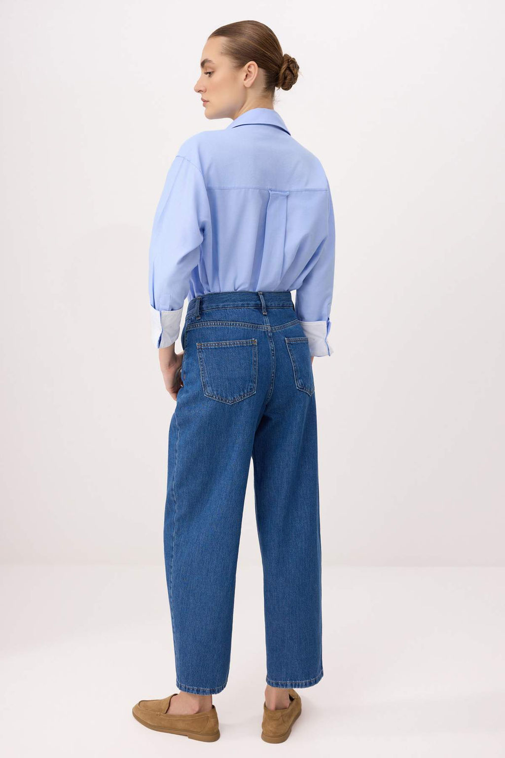 Mavi %100 Pamuk Yuksek Bel Barrel Jeans TWOSS26JE00261 - Trendyolmilla фото 4