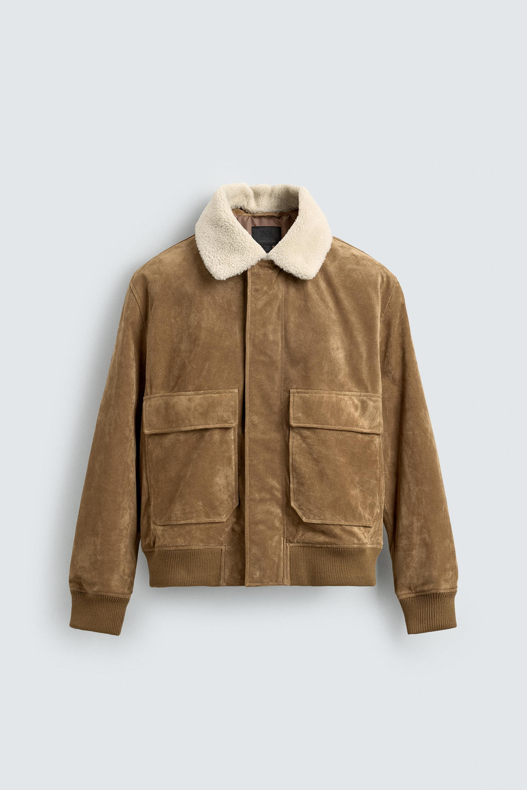 LEATHER AND SUEDE JACKET WITH FAUX SHEARLING - Zara фото 19