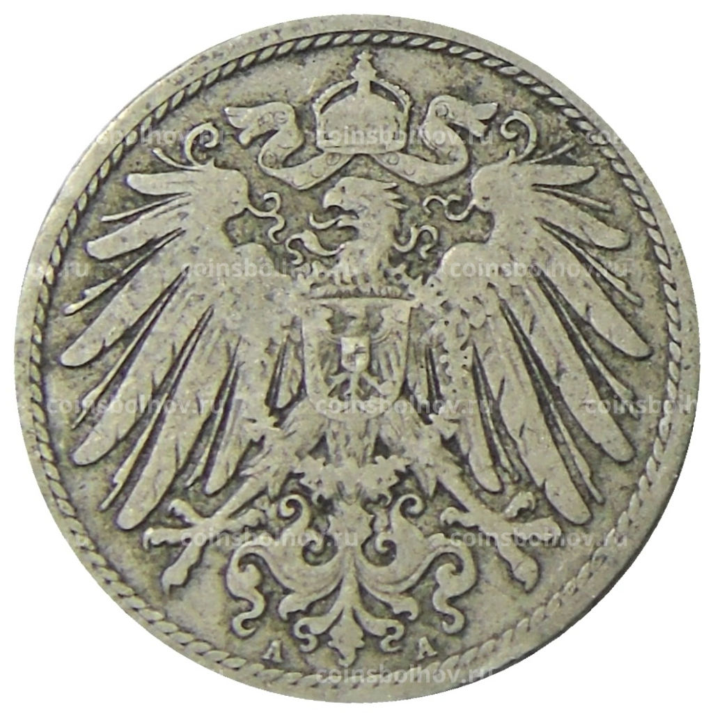 Монета 10 пфеннигов 1900 года А Германия