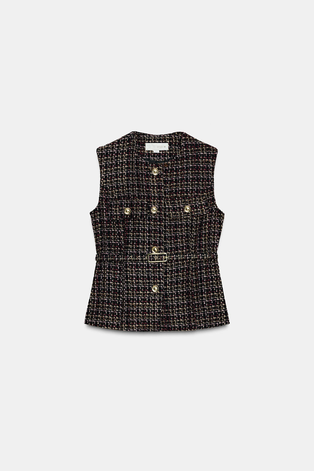 BELTED TEXTURED GILET - Zara фото 7
