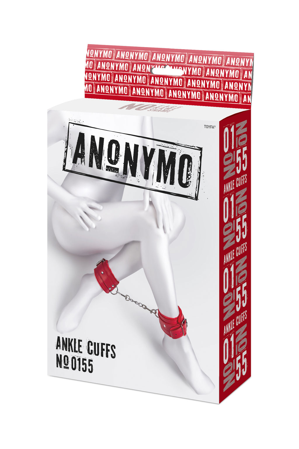 Поножи Anonymo #0155, PU кожа, красные, 27 см - Toyfa фото 13