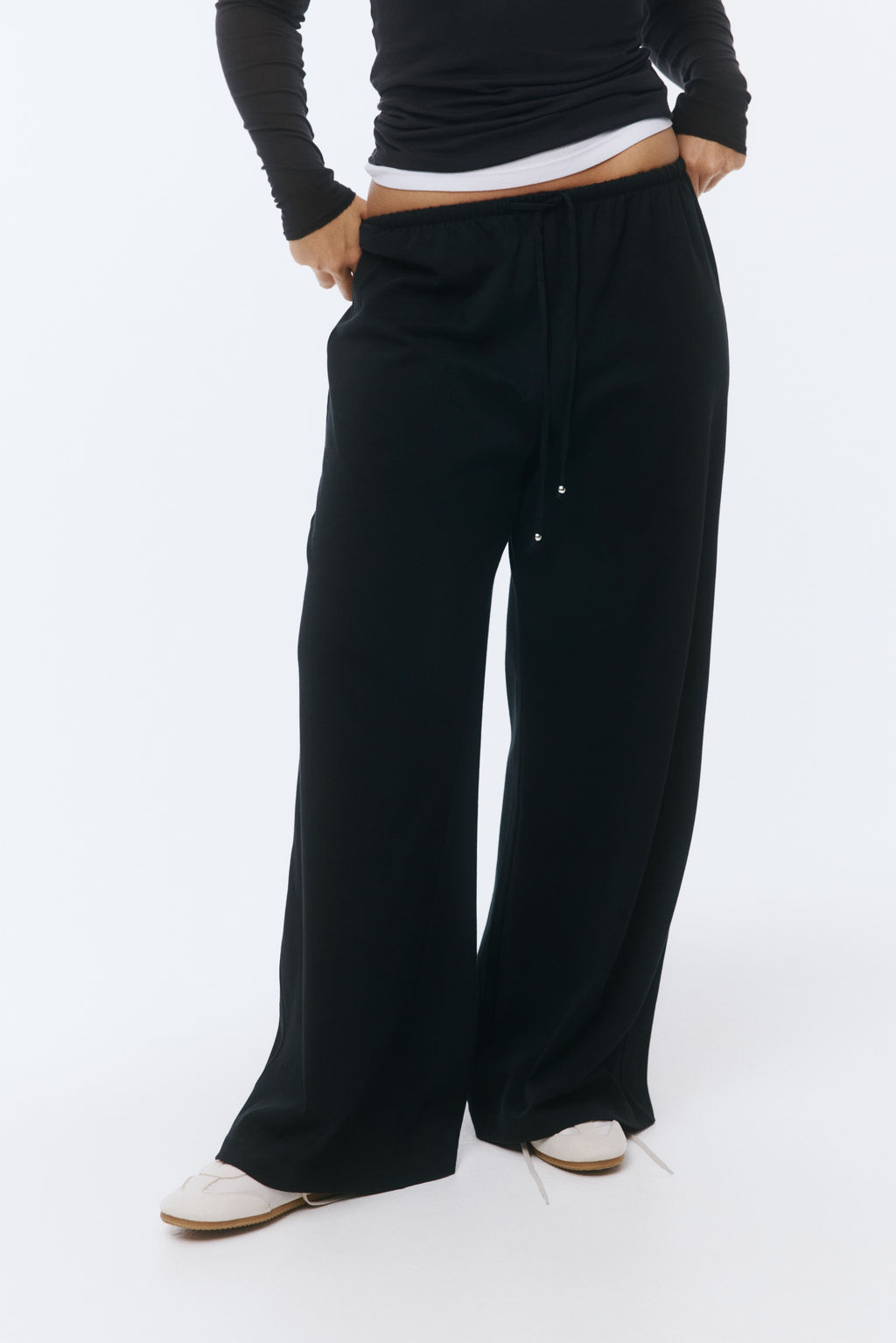 Pantal?n de algod?n con cord?n de ajuste - H&m фото 8