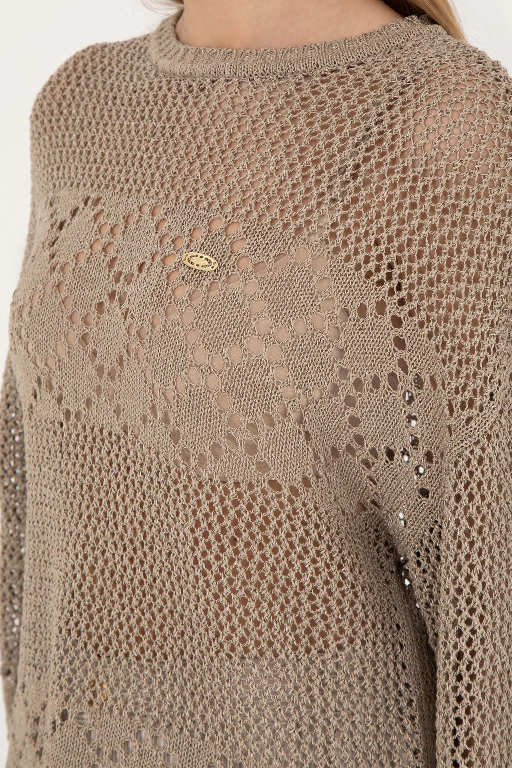 Женский легкий свитер цвета хаки - U.s. polo assn фото 14