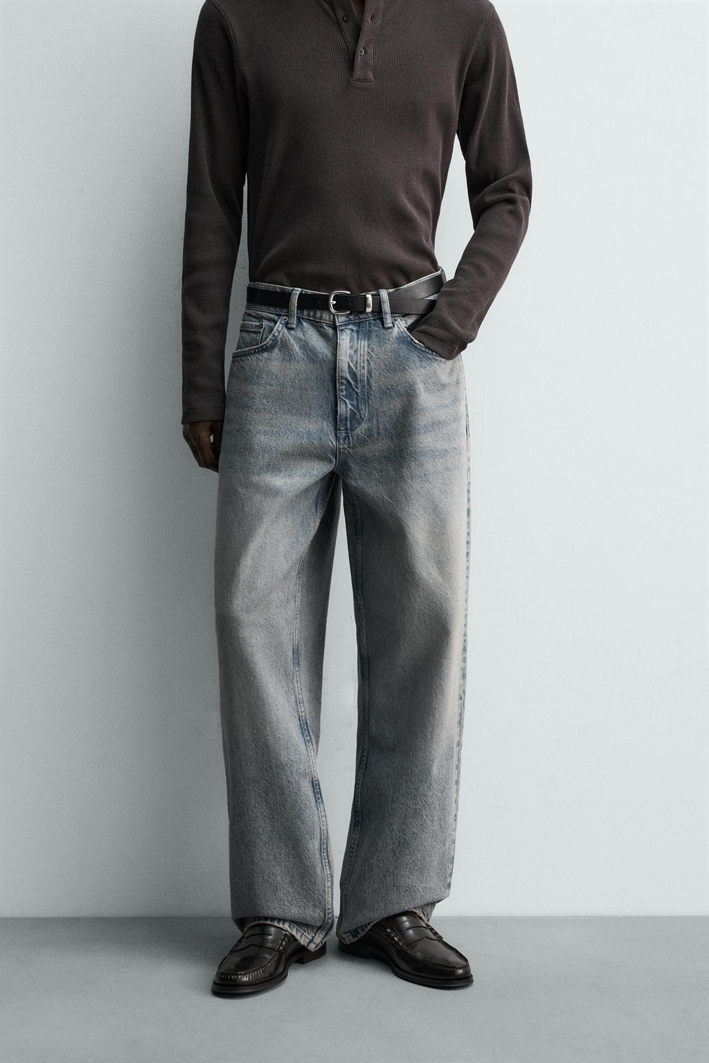 JEANS BAGGY FIT / Gris azul - Zara фото 2