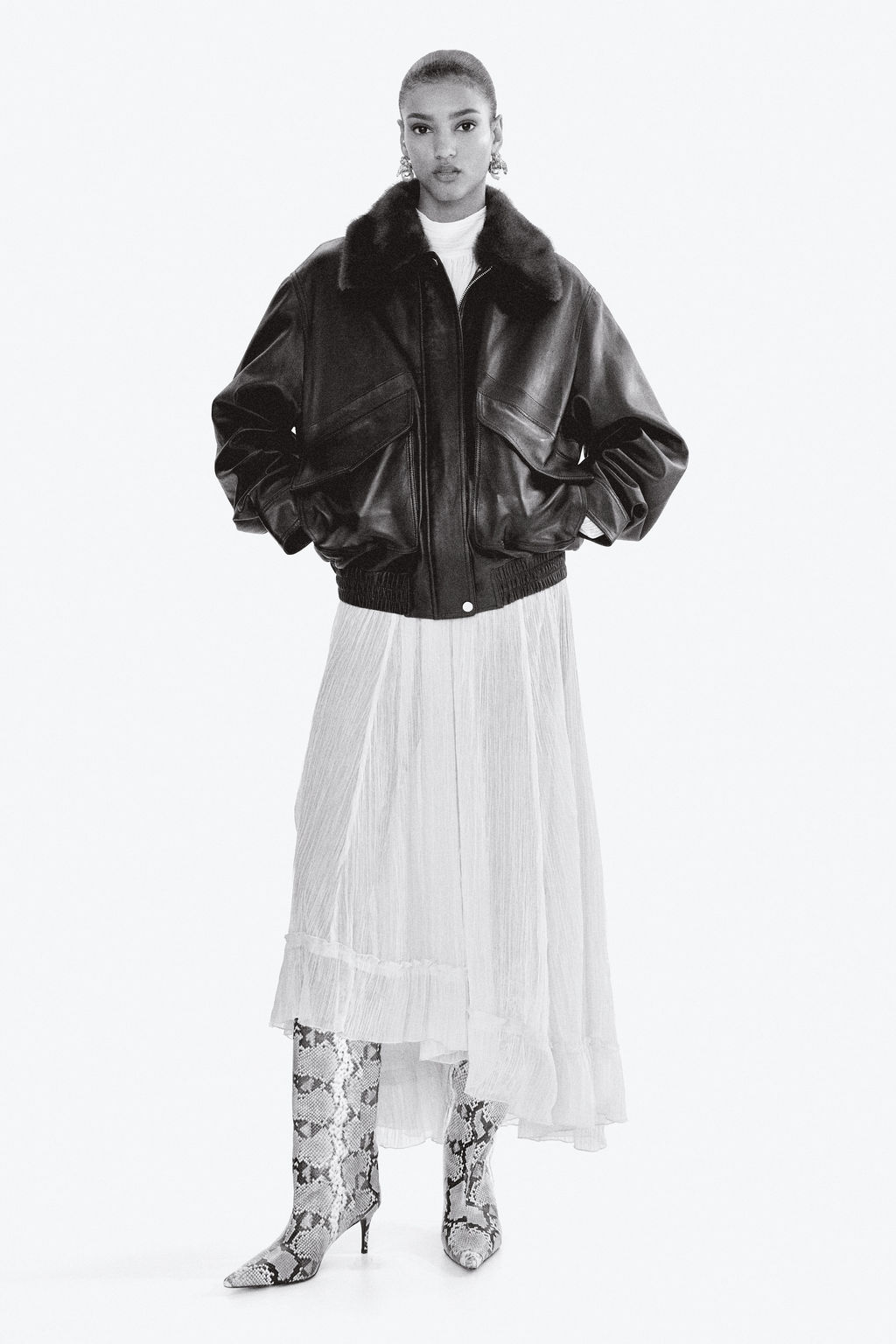 Cazadora oversize de piel - H&m фото 2