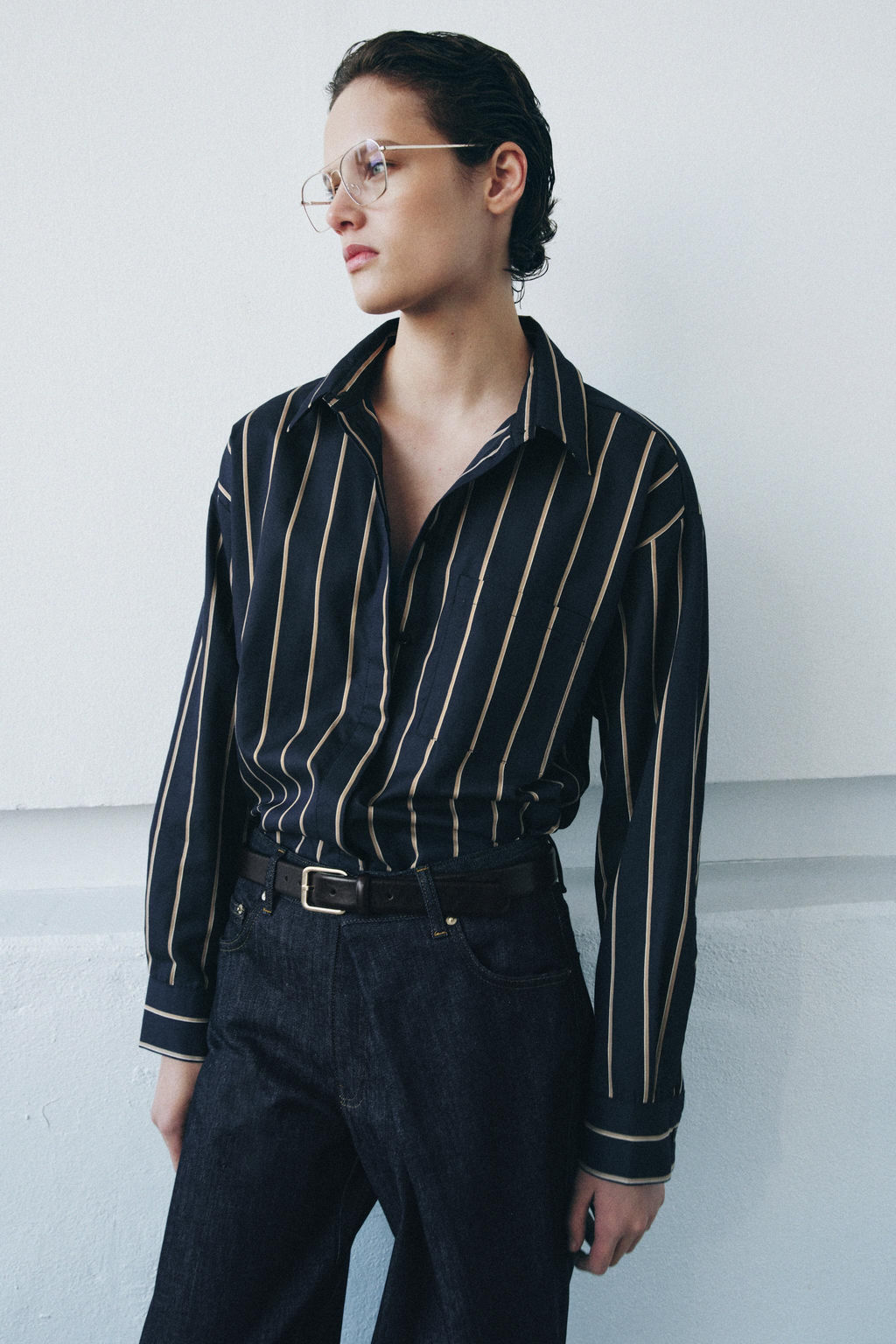 CAMISA POPEL?N RAYAS ZW COLLECTION / rayas - Zara фото 4