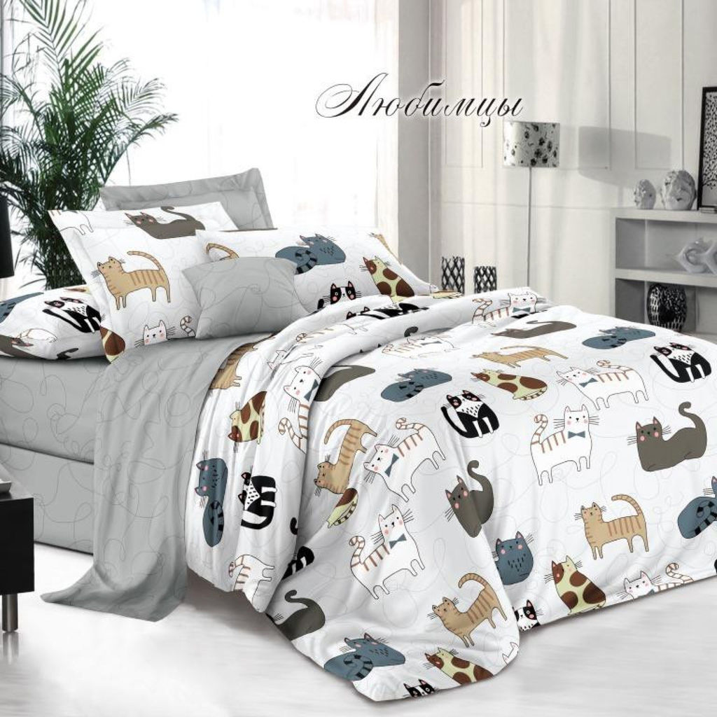 КПБ Виола поплин Любимцы 1,5-спальный