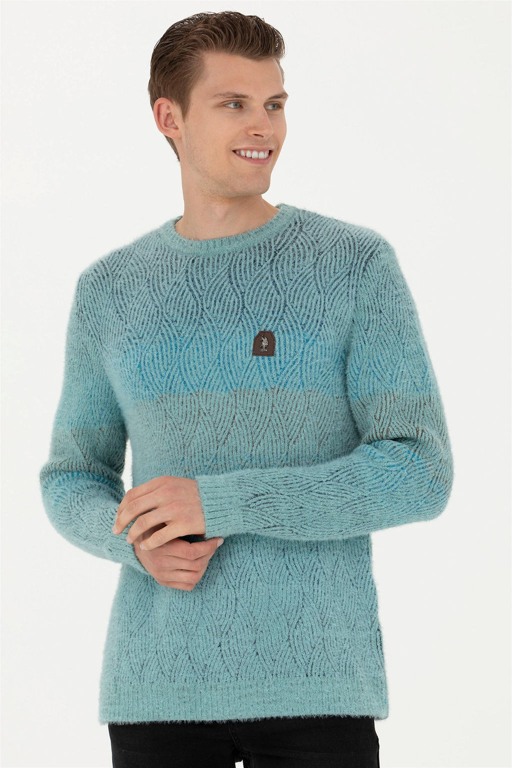 Мужской мятный свитер - U.s. polo assn фото 10