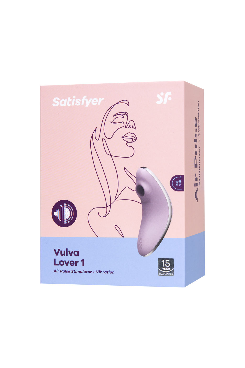 Вакуум-волновой бесконтактный стимулятор клитора Satisfyer Vulva Lover 1, силикон, фиолетовый  фото 9
