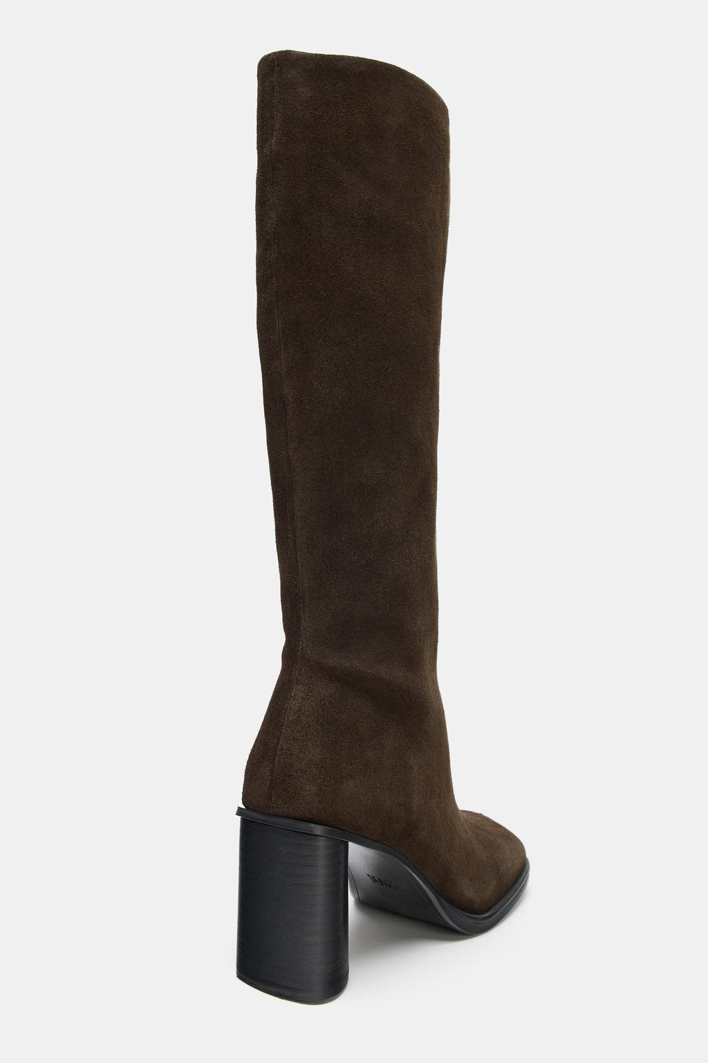 SPLIT SUEDE BOOTS WITH TOPSTITCHING - Zara фото 6